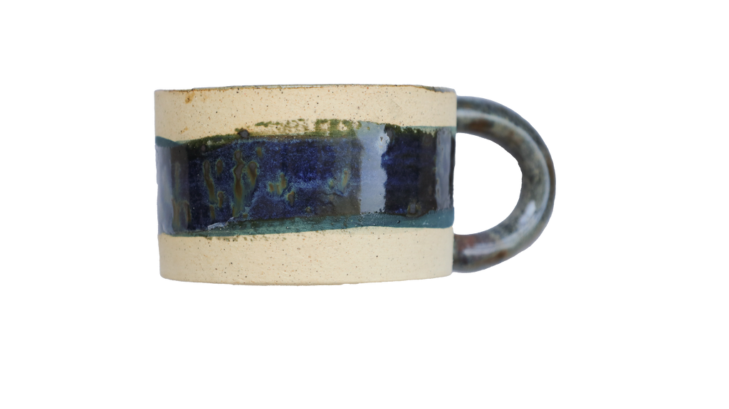 Blue cup handle