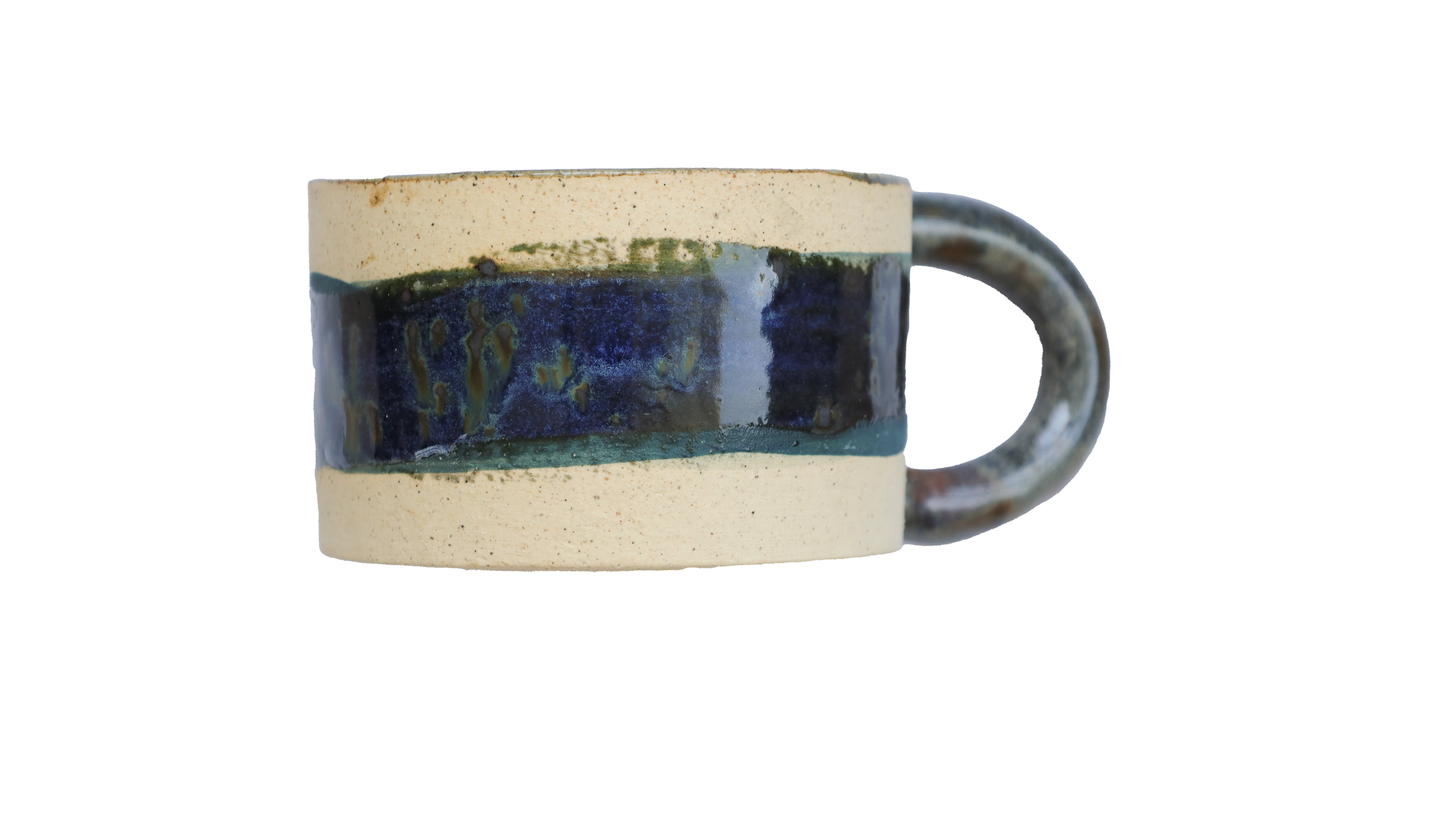 Blue cup handle