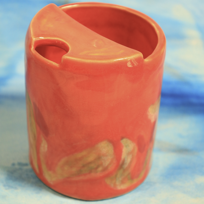 Orange Floral Tumbler